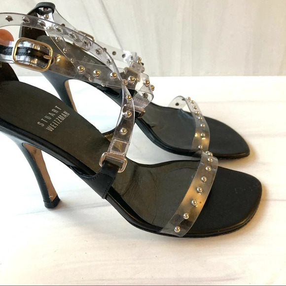 Stuart Weitzman Y2K Studded‎ Jelly Sandal Heels 5.5 - Picture 3 of 8